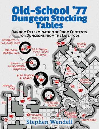 Random Determination of Room Contents for Dungeons from the Late 1970s, by Stephen Wendell.