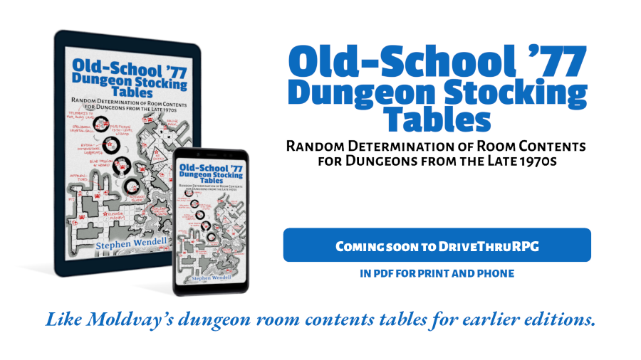 Read more about the article Old-School ’77 Dungeon Stocking Tables Coming Soon