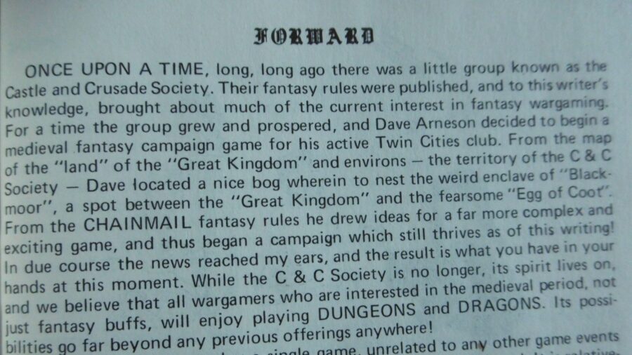 Read more about the article 50th Anniversary of the “Forward” to D&D