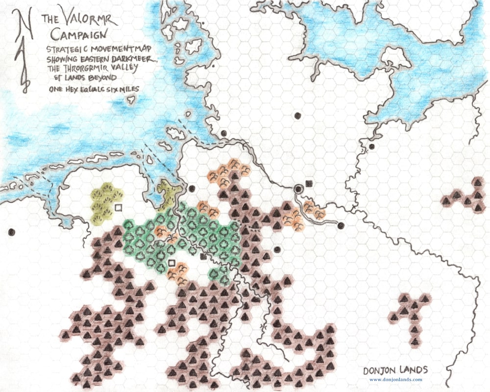 The Valormr Campaign Strategic Movement Map
