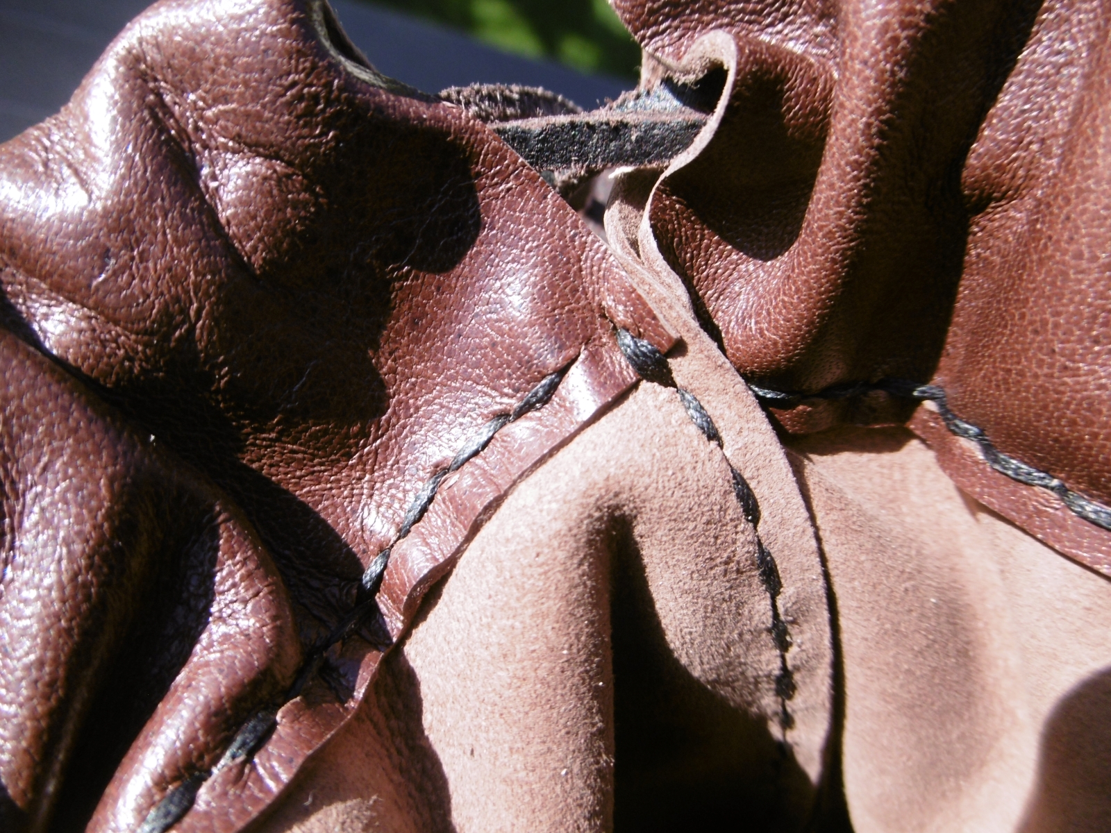 Inside Seams  Saddle-Stitched by Hand